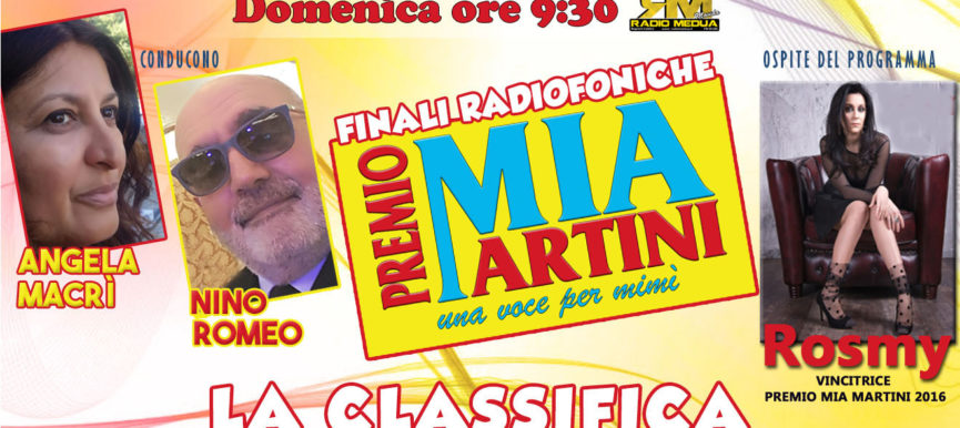 Domenica 22 Luglio seconda classifica  "UNA VOCE PER MIMI'"