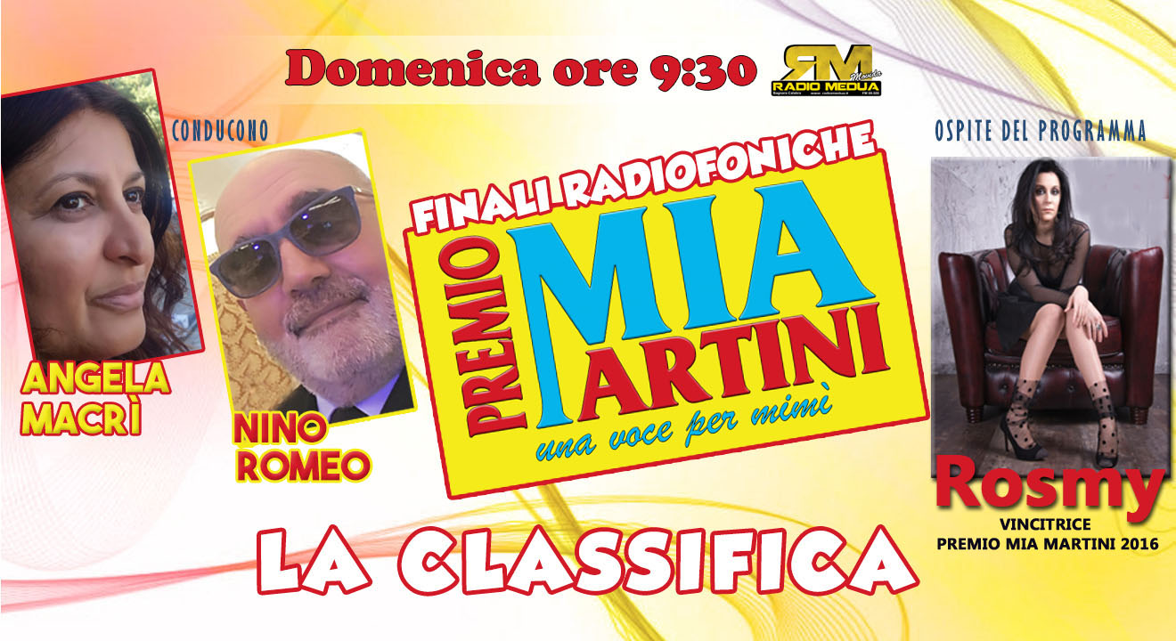 Domenica 22 Luglio seconda classifica  "UNA VOCE PER MIMI'"