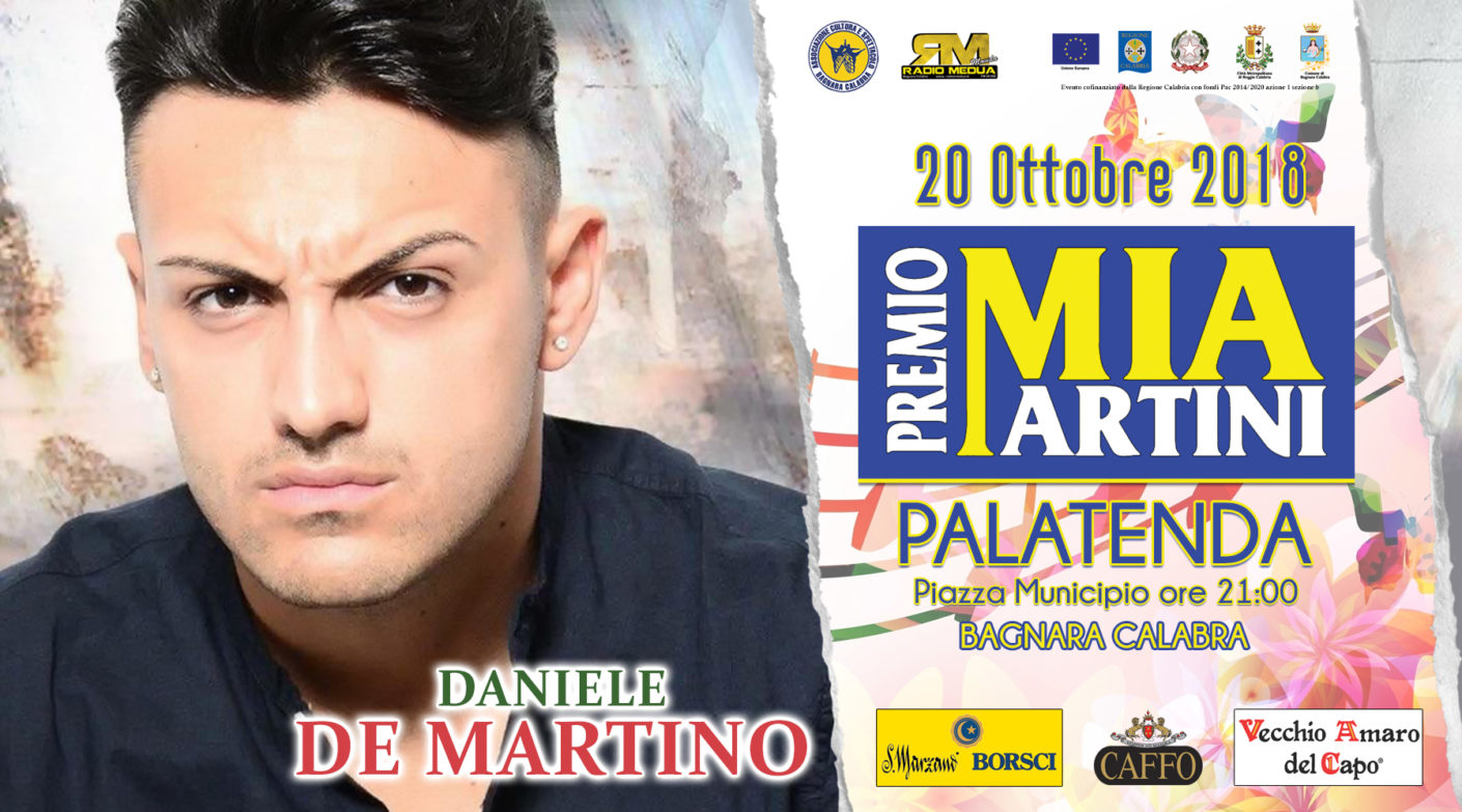 il neo melodico DANIELE DE MARTINO al premio Mia Martini 2018